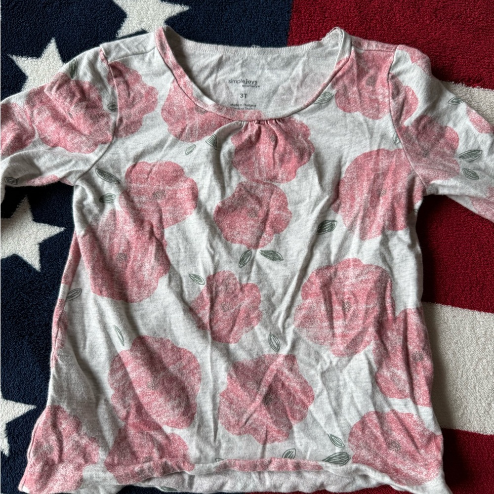 Carter's Pink Floral Long Sleeve Tee
